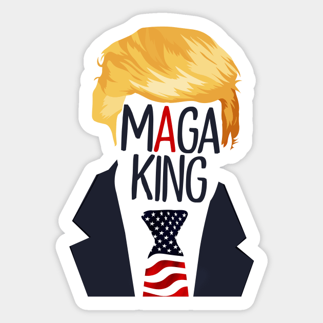 MAGA KING Sticker by Horisondesignz